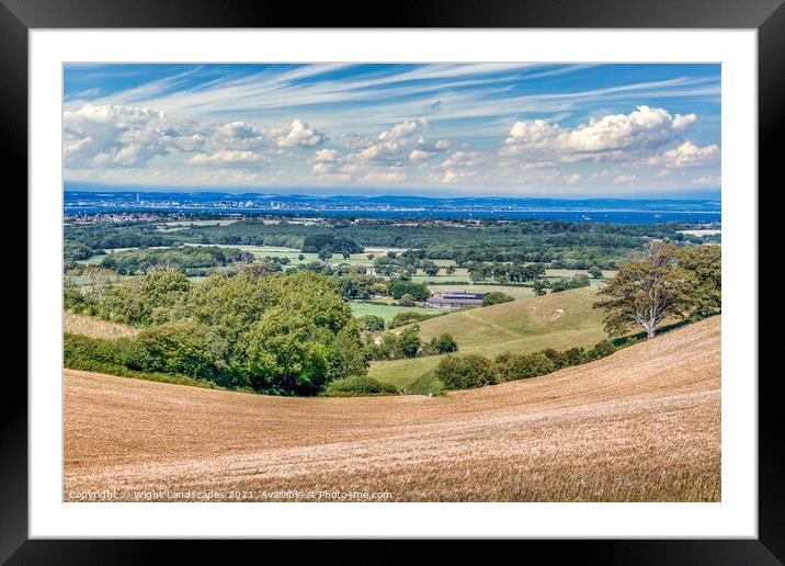 Ashey Down Viewpoint Framed Mounted Print by Wight Landscapes