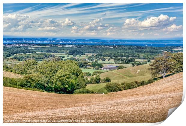 Ashey Down Viewpoint Print by Wight Landscapes