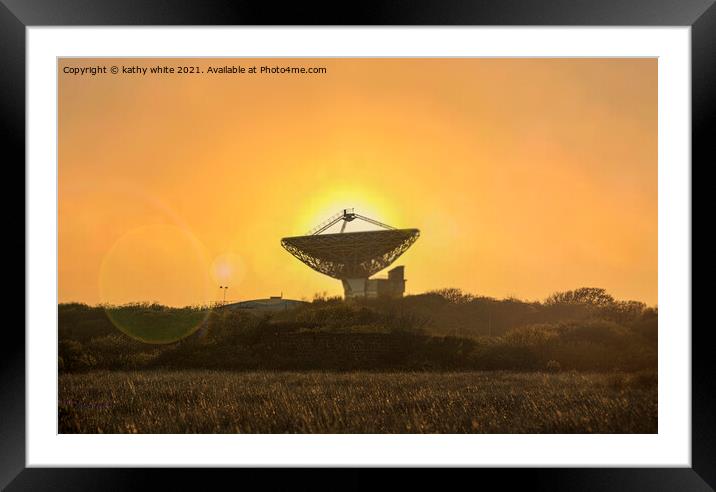 Goonhilly Downs ,Gateway to Space,satallite dish, Framed Mounted Print by kathy white