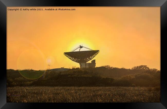Goonhilly Downs ,Gateway to Space,satallite dish, Framed Print by kathy white