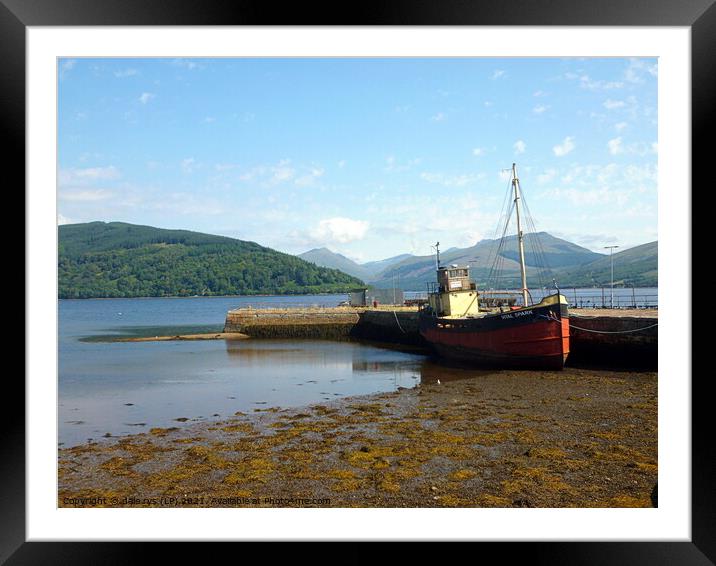 Scotland's Bright Red Fishing Boat argyll and bute Framed Mounted Print by dale rys (LP)