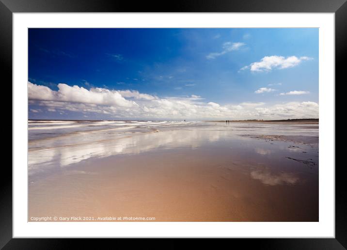 Sand and Sea reflections of the beautiful clouds a Framed Mounted Print by That Foto