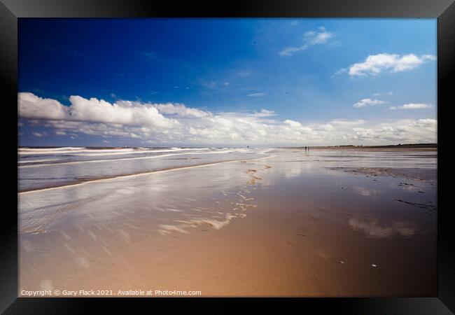 Sand and Blue Sky May Day  Sutton-on-Sea Framed Print by That Foto