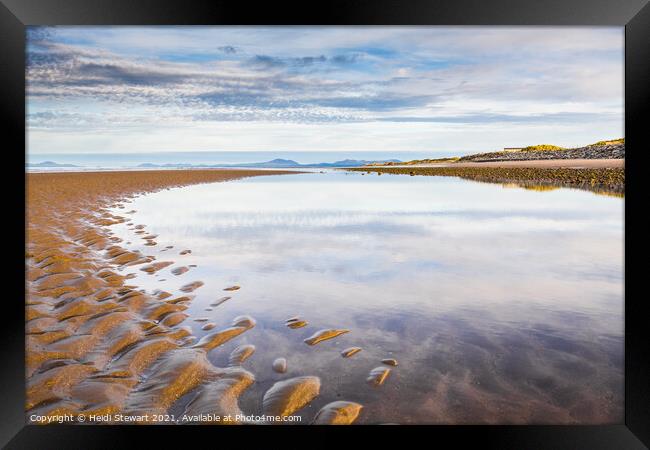 Benar Beach at Talybont, Barmouth Framed Print by Heidi Stewart