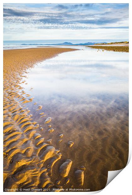 Benar Beach at Talybont, Barmouth Print by Heidi Stewart