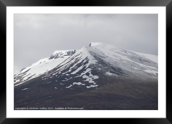 Part of the Ben Nevis range Scotland Framed Mounted Print by christian maltby