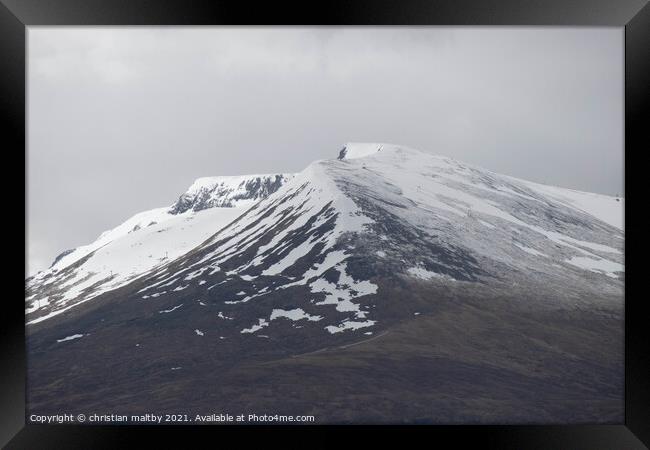 Part of the Ben Nevis range Scotland Framed Print by christian maltby