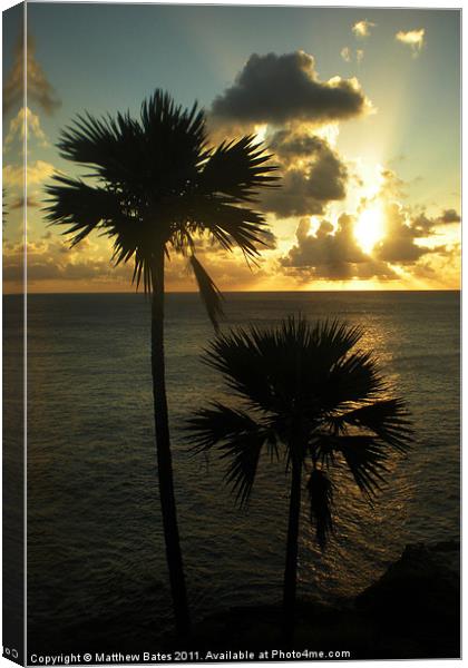 Mauritian Sunset 3 Canvas Print by Matthew Bates