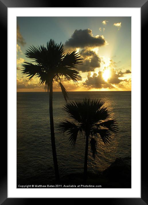 Mauritian Sunset 3 Framed Mounted Print by Matthew Bates