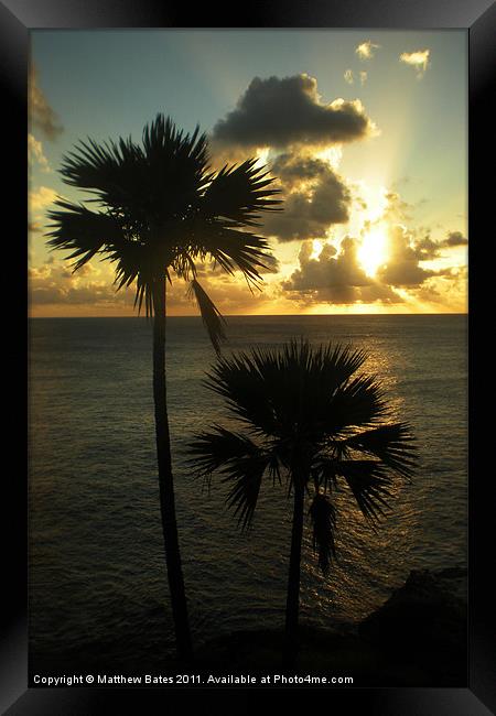 Mauritian Sunset 3 Framed Print by Matthew Bates