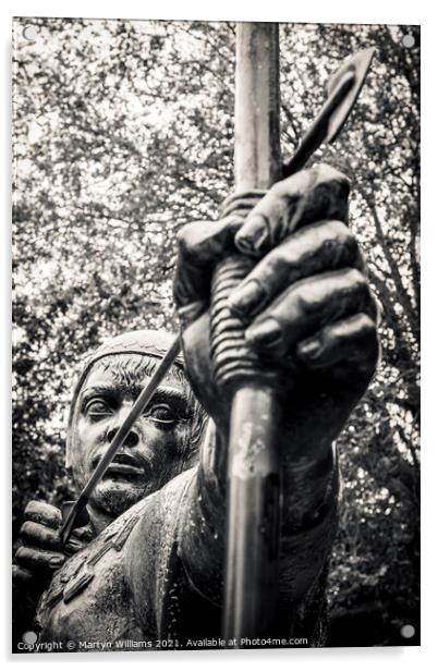 Statue of Robin Hood Acrylic by Martyn Williams