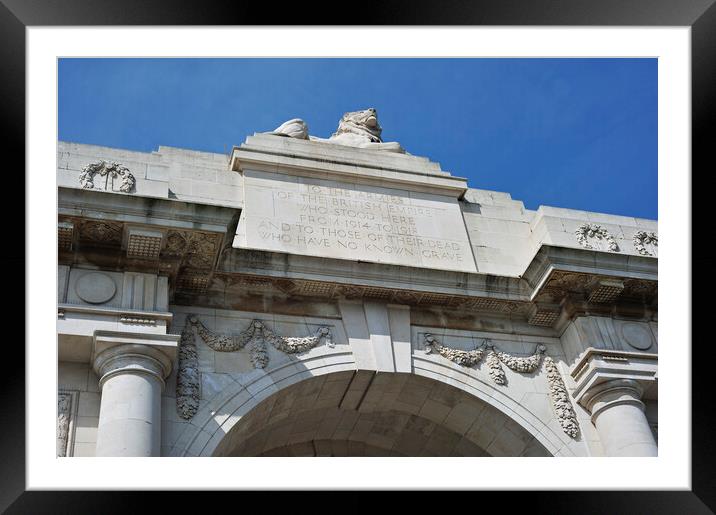 Menin Gate World War One Memorial, Ypres Framed Mounted Print by Arterra 