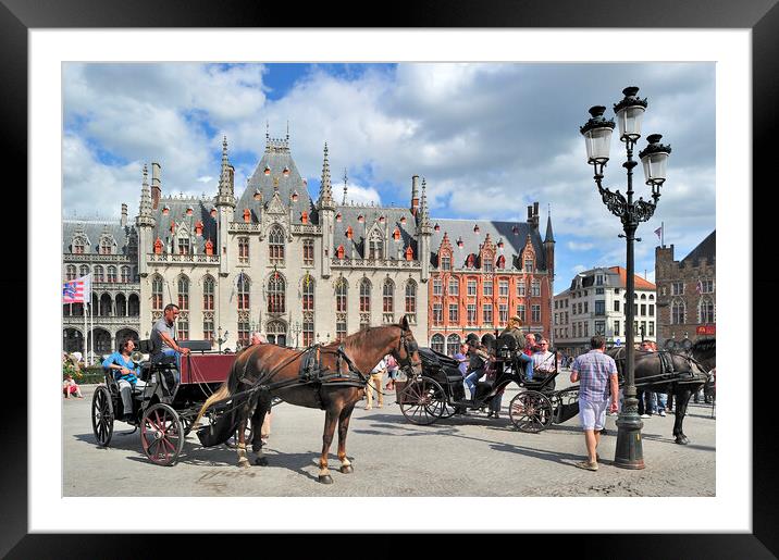 Grand Place in Bruges, Belgium Framed Mounted Print by Arterra 