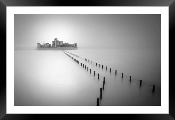 Knightstone Black and White Framed Mounted Print by David Neighbour