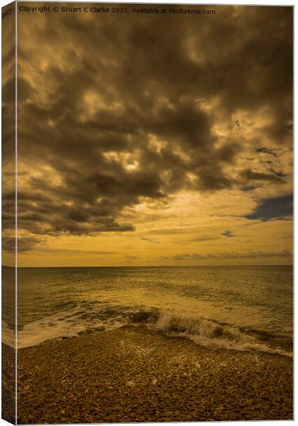 Cloudy seascape Canvas Print by Stuart C Clarke