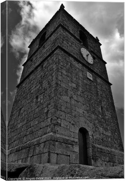 Watchtower in Monsanto - Monochrome Canvas Print by Angelo DeVal