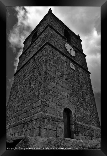 Watchtower in Monsanto - Monochrome Framed Print by Angelo DeVal