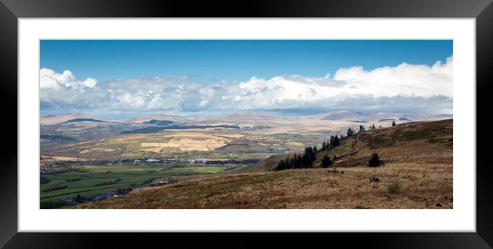 Brecon Beacons panorama Framed Mounted Print by Leighton Collins