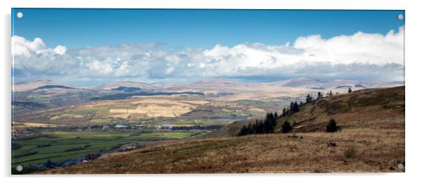 Brecon Beacons panorama Acrylic by Leighton Collins