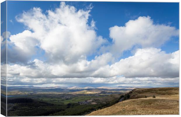 Clouds over the Brecon Beacons Canvas Print by Leighton Collins