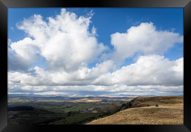 Clouds over the Brecon Beacons Framed Print by Leighton Collins