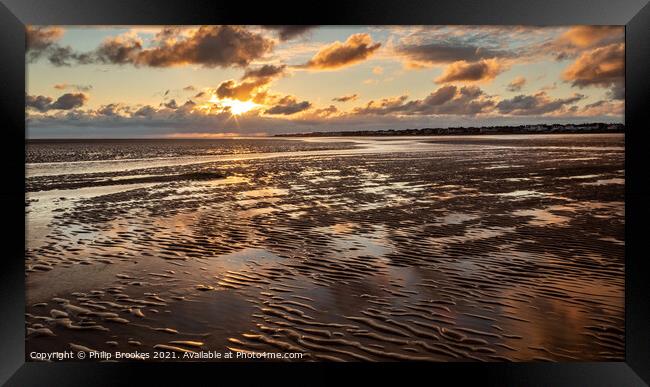 Hoylake Beach Sunrise Framed Print by Philip Brookes