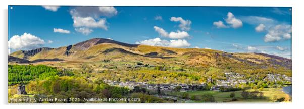 Llanberis Snowdonia Wales  Acrylic by Adrian Evans