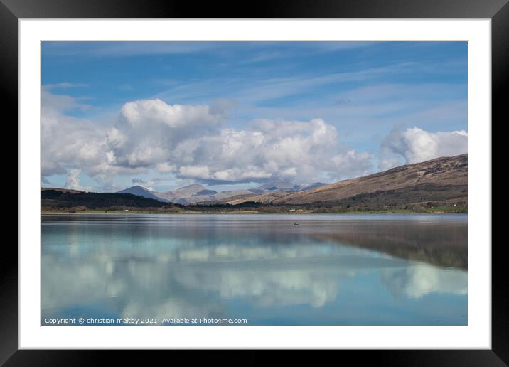 Loch Awe Scotland Framed Mounted Print by christian maltby