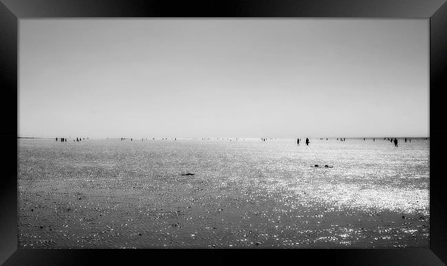 hunstanton beach Framed Print by rachael hardie