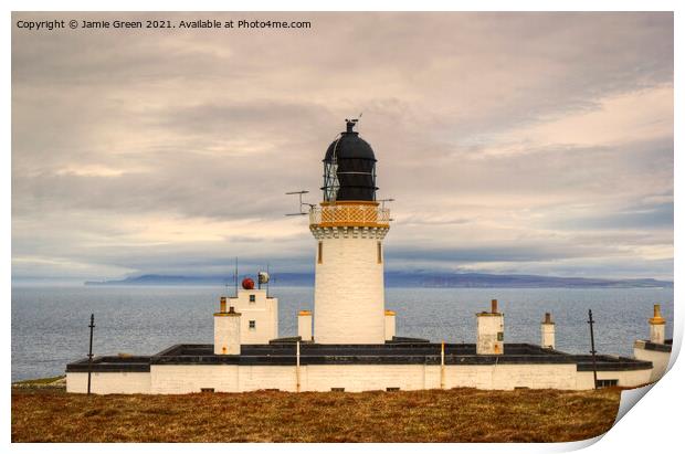 Dunnet Head Lighthouse Print by Jamie Green