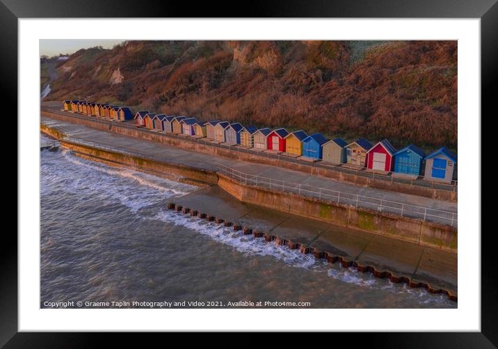 Colourful Beach Huts Framed Mounted Print by Graeme Taplin Landscape Photography