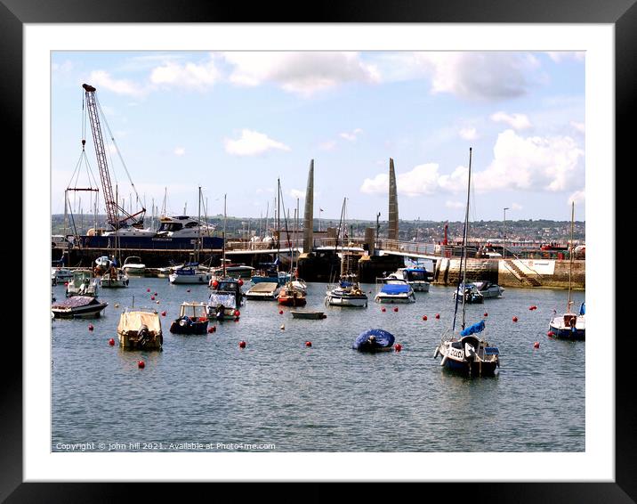 Torquay Harbour in Devon. Framed Mounted Print by john hill