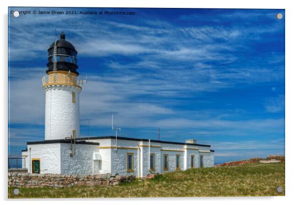 Cape Wrath Lighthouse Acrylic by Jamie Green