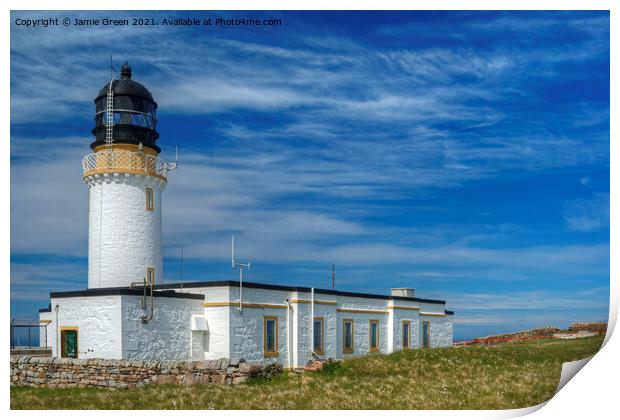 Cape Wrath Lighthouse Print by Jamie Green