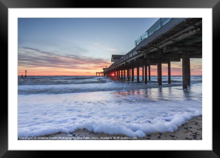 Southwold pier at sunrise Suffolk coast Framed Mounted Print by Graeme Taplin Landscape Photography