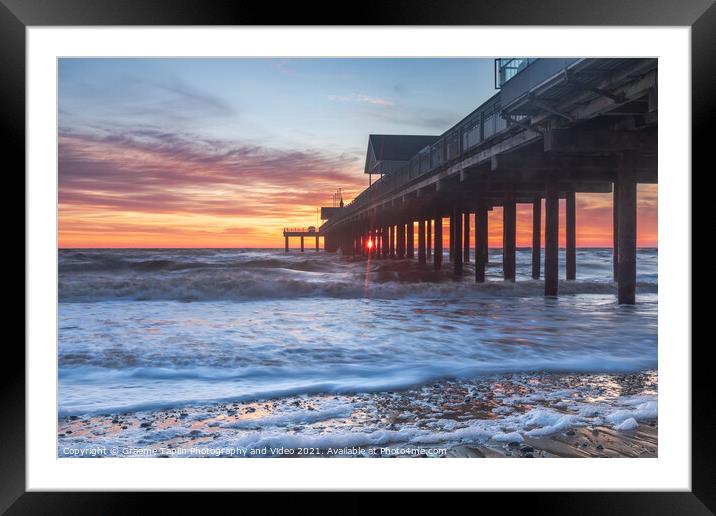 Southwold pier at sunrise on the Suffolk coast Framed Mounted Print by Graeme Taplin Landscape Photography