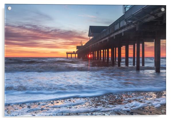 Southwold pier at sunrise on the Suffolk coast Acrylic by Graeme Taplin Landscape Photography