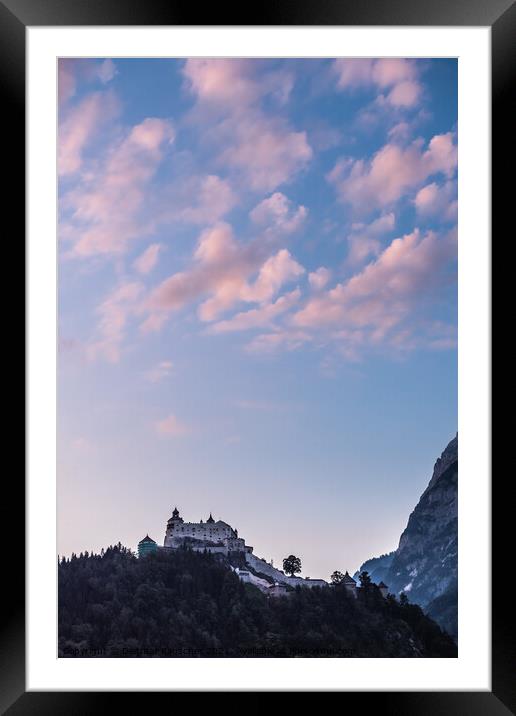 Hohenwerfen Castle, a Medieval Fortress in Werfen, Austria at Du Framed Mounted Print by Dietmar Rauscher