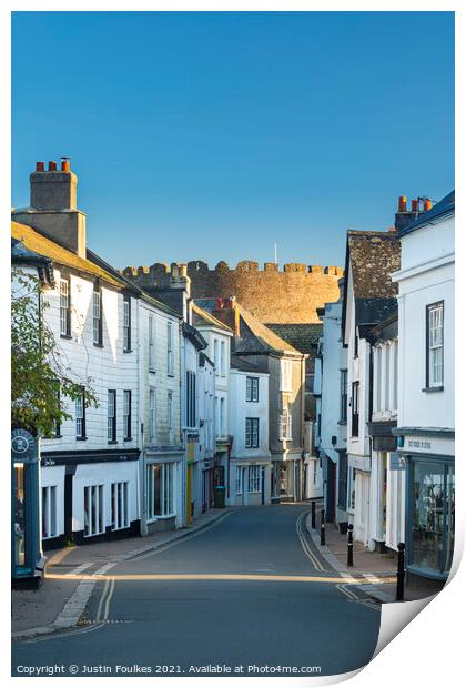 'The Narrows', Totnes, Devon Print by Justin Foulkes