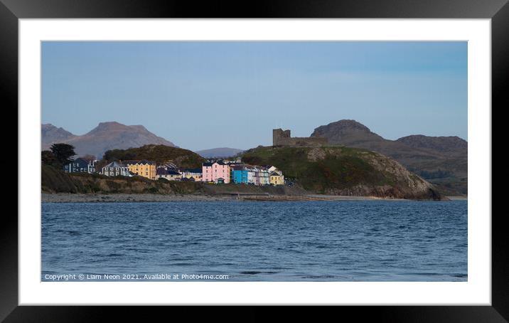 Criccieth Castell Framed Mounted Print by Liam Neon
