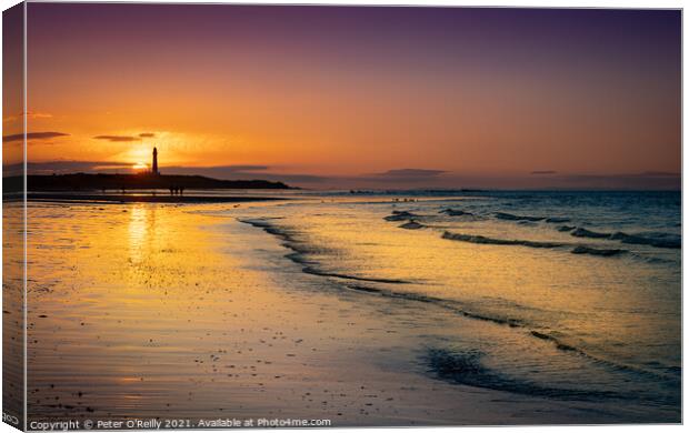 Sunset at Lossiemouth Canvas Print by Peter O'Reilly