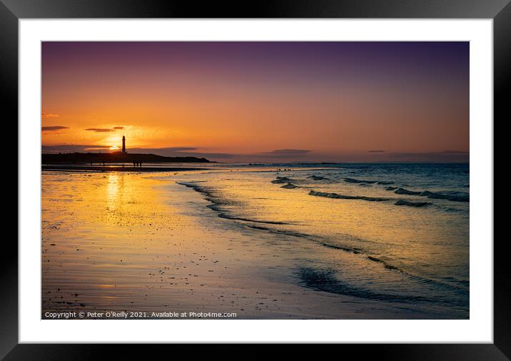 Sunset at Lossiemouth Framed Mounted Print by Peter O'Reilly