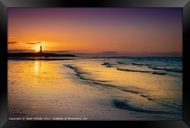 Sunset at Lossiemouth Framed Print by Peter O'Reilly