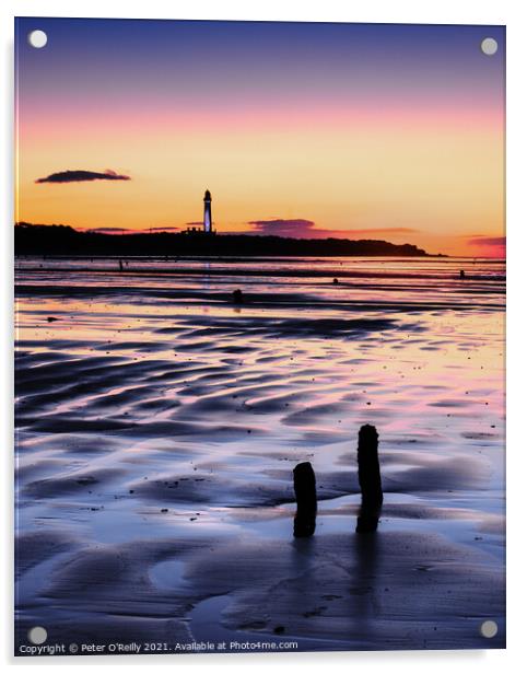 West Beach, Lossiemouth at Sunset Acrylic by Peter O'Reilly