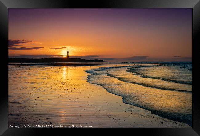 Sunset at West Beach, Lossiemouth Framed Print by Peter O'Reilly