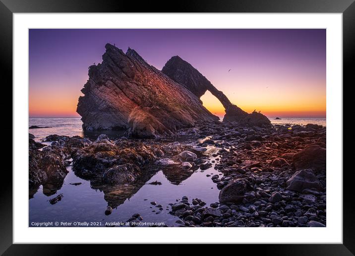 Bow Fiddle Rock at Dawn Framed Mounted Print by Peter O'Reilly