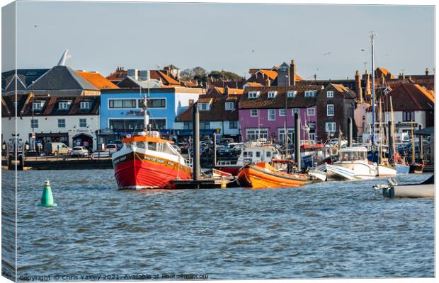 Wells-Next-The-Sea quayside Canvas Print by Chris Yaxley