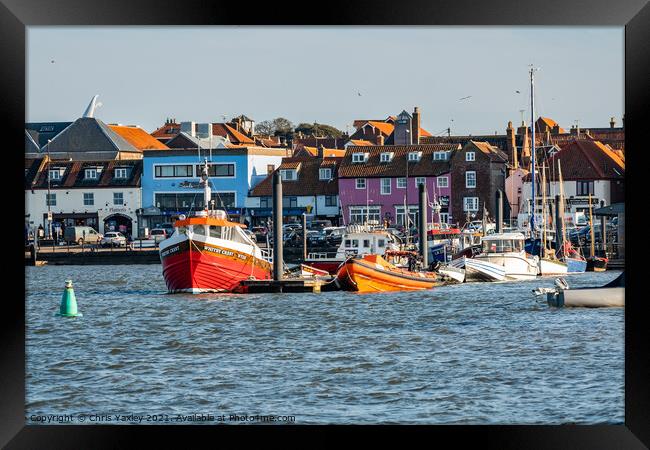 Wells-Next-The-Sea quayside Framed Print by Chris Yaxley