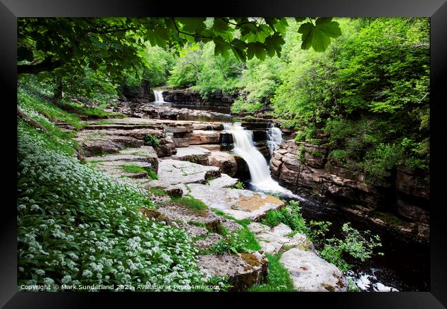 Kisdon Force near Keld Framed Print by Mark Sunderland