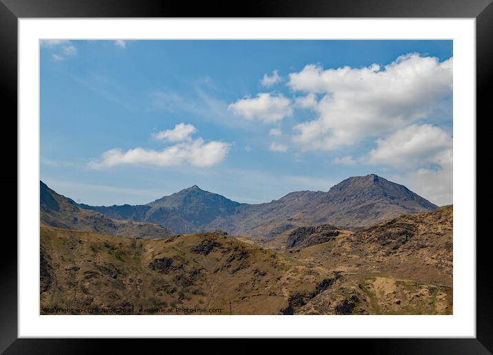Snowdonia Framed Mounted Print by chris hyde
